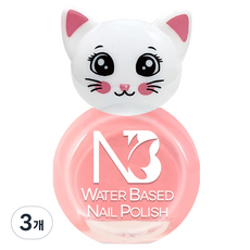 엔비베베 냥냥이 유아 매니큐어, 11 크림핑크, 3개