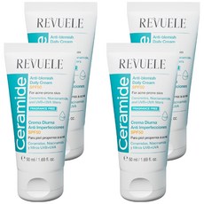 REVUELE 神經醯胺淨瑕防曬乳 SPF50+ 50ml 痘痘肌適用 高效防曬 無香精, 4條