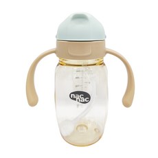 nac nac 妍心金菱防漏滑蓋PPSU學習水杯 6個月以上適用, 奶茶杏, 270ml, 1個