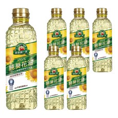 得意的一天 100%純葵花油，精選歐洲葵花籽，無添加人工及化學添加物，發煙點超過220℃, 1L, 6瓶