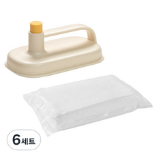 모나코올리브 노터치 핸드맙 청소기 옐로우 + 전용청소포 50p 세트, 6세트