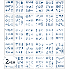 夏季時尚紋身貼紙30款組合, C迷你, 2套