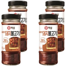 CJ BEKSUL 白雪 微辣的烤豬肉調味料, 500g, 4個