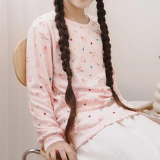 GIAT 吉亞特 奶油獅 兒童磨毛保暖上衣 圓領滿版款