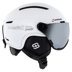 swissfit Raffine 滑雪雪鏡一體式安全帽, 白色, 1個