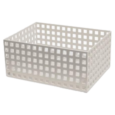 GINII 基尼 3097積木系列 收納籃 MIT輕巧塑料製造, 象牙白, 1個