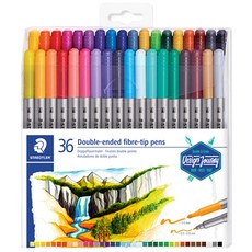 STAEDTLER 施德樓 繪圖雙頭麥克筆組 36色, 混合顏色, 1套