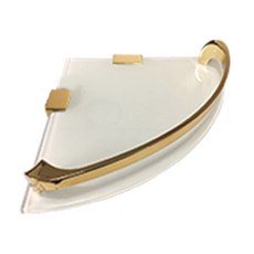 浴室玻璃金屬轉角架, 白金色, 1個