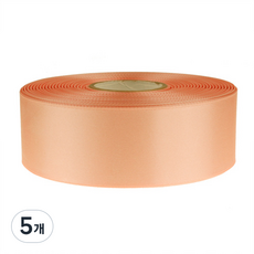 고밀도주자 공단 리본끈 15mm, 환타색, 45m, 5개