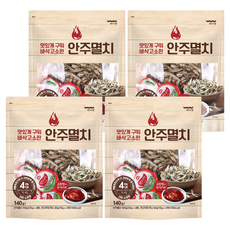 바다원 간편한 구운 안주멸치+고추장, 140g, 4세트