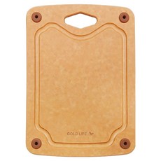 GOLD LIFE 酷澎獨家款 高密度不吸水木纖維砧板, 原木色, 1個
