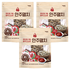바다원 구운 안주 멸치 + 고추장 세트 140g, 3개