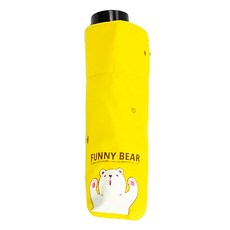 雙龍牌 呆呆熊降溫五折傘 降溫黑膠傘布 纖維防風傘骨