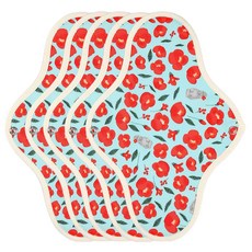 WIZLLY 濟州山茶花棉質衛生棉, 中型, 1入, 5個