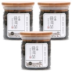 운남보이차 숙차 유리병 S, 40g, 1개입, 3개