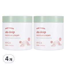 아브카 베이비 앤 키즈 아토 고보습 크림 무향, 400ml, 4개