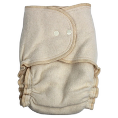 Babee Greens Fitted夜用布尿褲 有機棉款 新生兒 (3kg-6kg), 原色, 1件