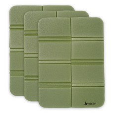 Vibe Up 便攜式超輕量折疊露營坐墊 3入, 綠色