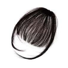 AdornShop 女款前劉海假髮片, 黑色, 1個