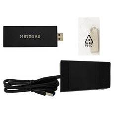 NETGEAR WiFi 6E AXE3000 USB3.0 無線網路卡, 高增益天線, 附底座, A8000, 1個