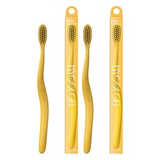 BYCOLOR 微細毛牙刷 Halcyon黃色, 2個, 1件