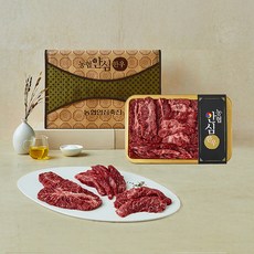 농협안심한우 1등급 채반 오마카세 모듬구이 선물세트 1호 갈비살 200g + 부채살 200g + 치마살 200g + 업진살 200g + 살치살 200g (냉장), 1세트