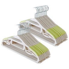 아임홈리빙 논슬립 회전형 지니 옷걸이, 그린, 100개