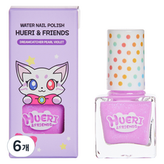 韓國 SHUADAM 休莉與朋友們 兒童水性指甲油, 6個, 捕夢網 珠光紫羅蘭