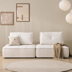 잉글랜더 토니 모듈 다비스 패브릭 1인용 소파 방문설치, 아이보리