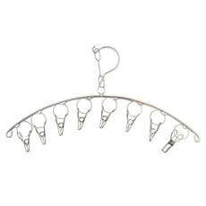 不鏽鋼弧形晾襪架 8夾 Set 晾曬小衣物 無需大空間, 40 x 18.5cm