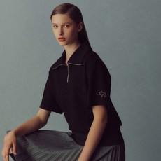 힐크릭 여성용 H332 헨리 와이드 반집스웻 TS 골프 티셔츠 1HCTSF3663