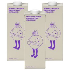 MINOR FIGURES 小人物 濃厚版燕麥奶 咖啡師, 1L, 3瓶