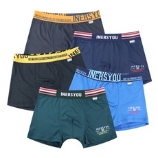 inersyou 男款青少年平口內褲 5件組