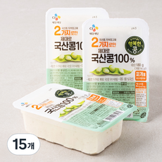 행복한콩 두가지로 제대로 국산 콩 100% 두부 찌개용, 15개, 180g
