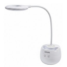 KINYO 高亮度USB充電式四合一檯燈 PLED-417, 白色