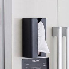프롬아떼 철제 마그네틱 티슈 케이스, 블랙, 1개