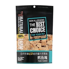 NATURAL FARM 自然牧場 紐西蘭天然狗零食 鱈魚塊 無麩質 無人工色素或香料, 1包, 50g
