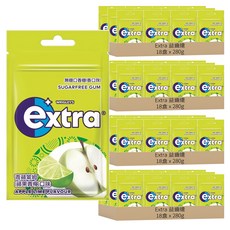 Extra 益齒達 潔淨無糖口香糖 青蘋萊姆 10包, 280g, 72盒
