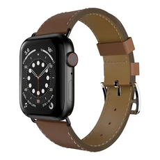 SwitchEasy 魚骨牌 Classic 真皮錶帶, 棕色, 1個