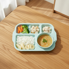 On the Kitchen 韓國製 Yum Yum 減肥餐盤 + 碗組, 1套, 祖母綠