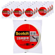 3M Scotch 雙面泡棉膠帶 #113, 黏性佳，離形好撕, 48mmx5M, 20個
