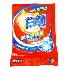白蘭 強效除蹣過敏洗衣粉, 4250g, 1包