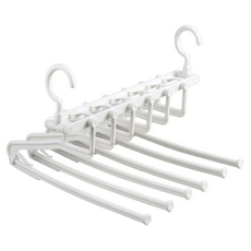 Craftsman In Storage 收納職人 日式簡約多功能伸縮折疊魔術褲架, 白色, 1個