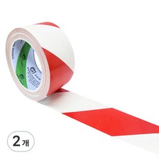 新興 安全劃線膠帶 紅白色, 2個, 紅色+白色