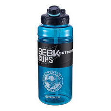 北氪 健身水壺 大容量 耐高溫100度 食品級原料 便攜手把, 藍色, 1.7L, 1個