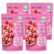 맛있는풍경 유기농 요거트 딸기볼, 딸기맛, 20g, 4개