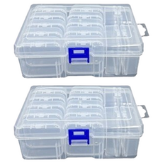 abm 個別分隔收納盒 14格, 2個, 混合顏色