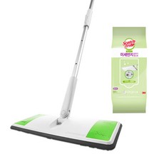 3M Scotch-Brite 百利 All-Touch標準平面拖把+塵靜電清潔布60抽, 1套