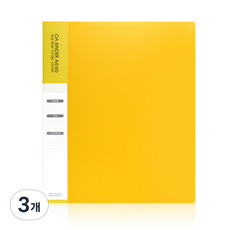 빅드림 OA 클리어바인더화일 A4 60매, 옐로우, 3개