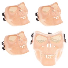 PARTY 09 立體骷髏面具 4入, 蜜桃色